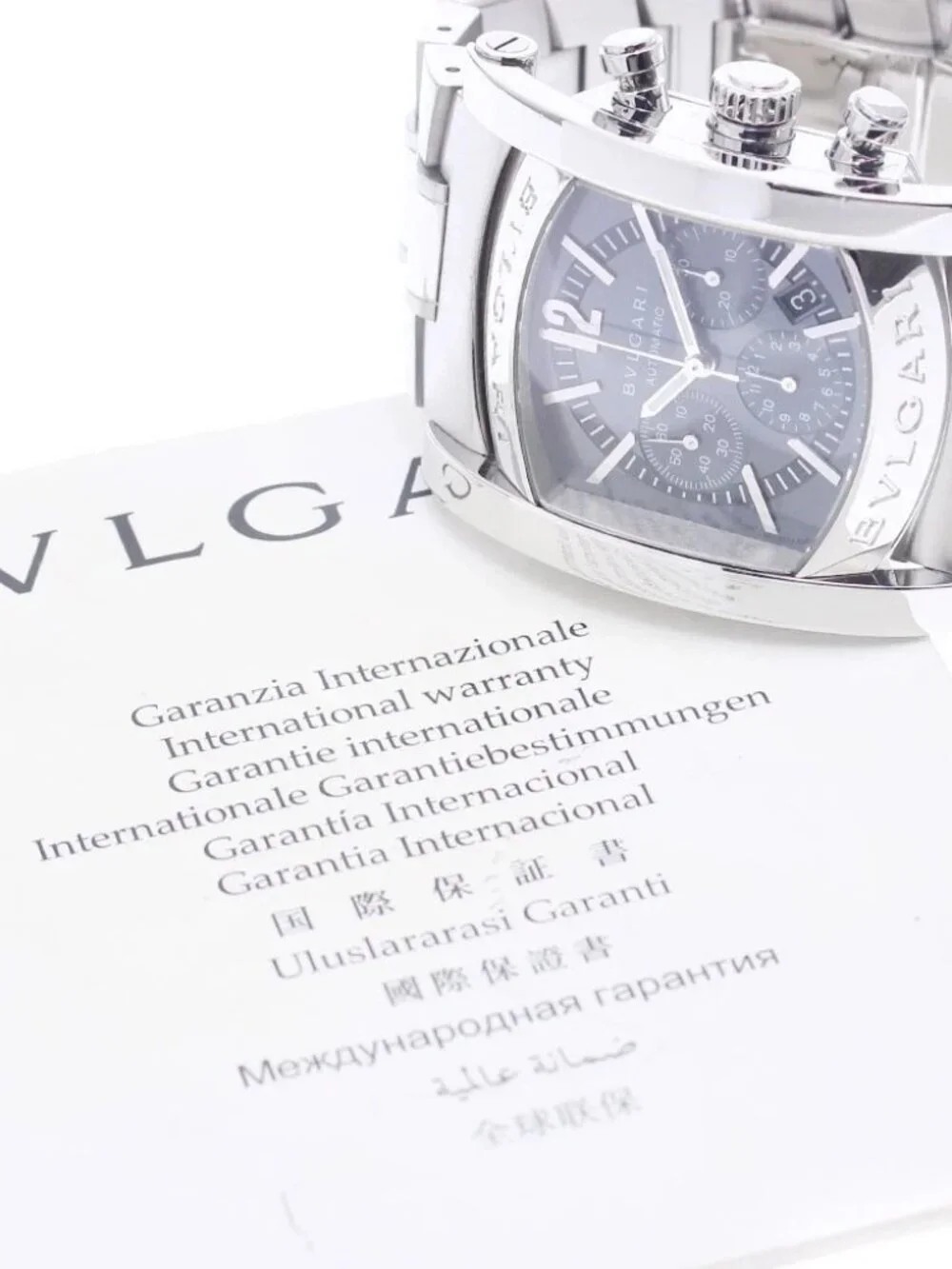 BVLGARI Assioma AA44SCH Chronograph Date Navy Dial Automatic Men's Watch_952134